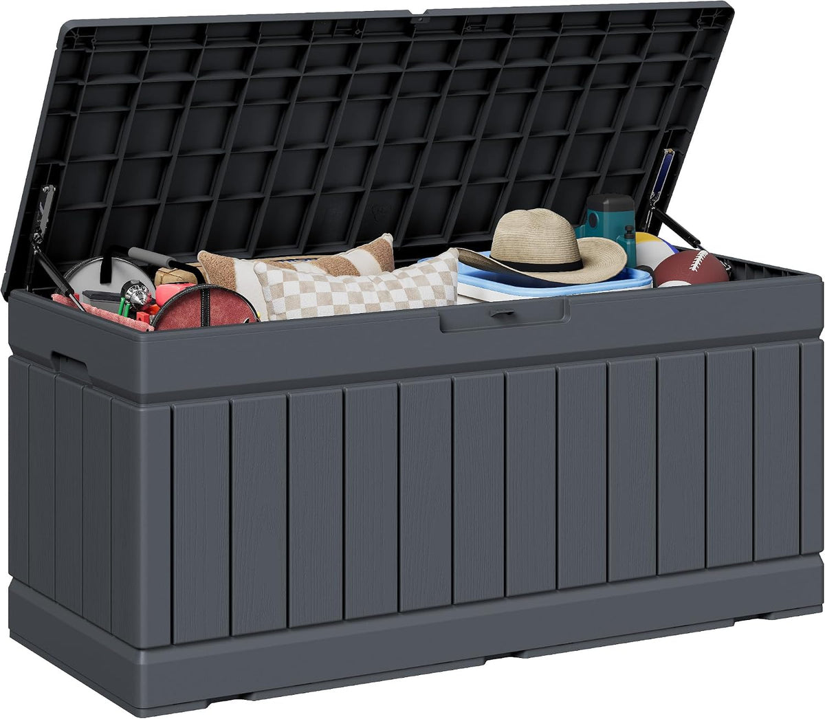 jummico 78 gallon deck box waterproof resin outdoor, main product view