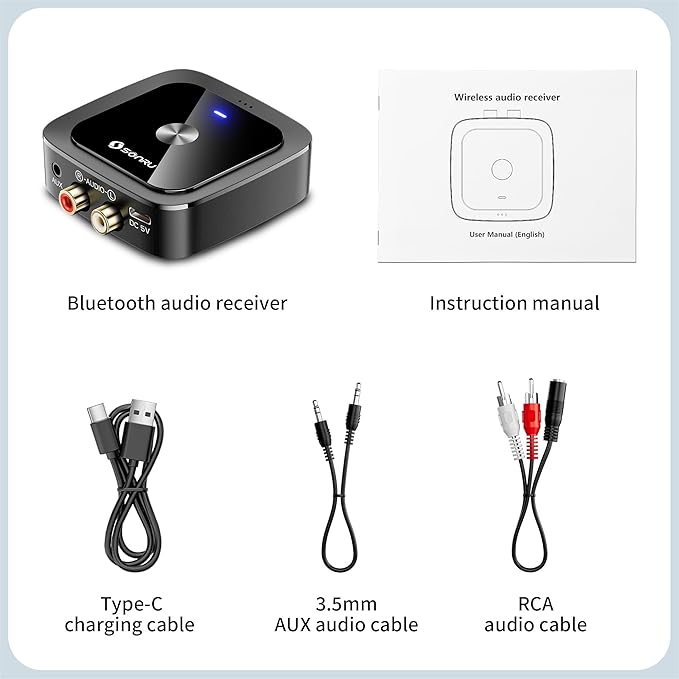 SONRU Bluetooth 6.0 Receiver, Low Latency, 24-Hour Battery Life - Image 7