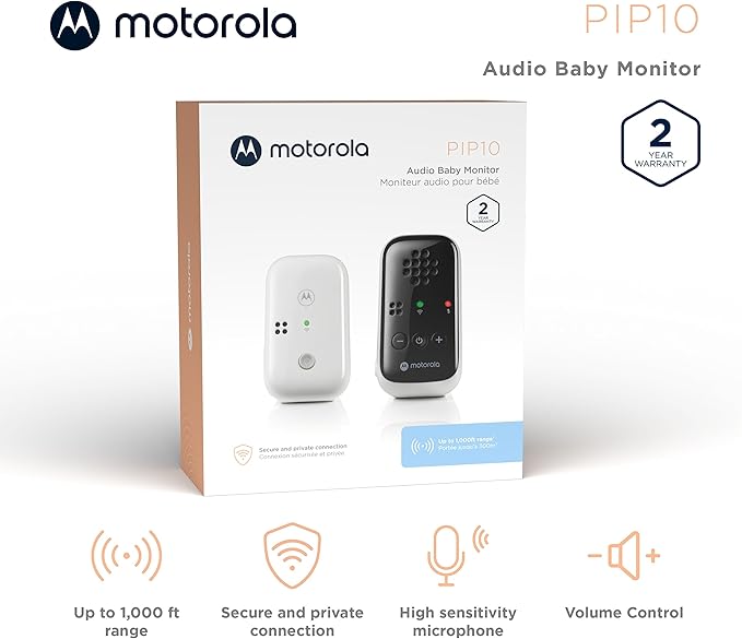 Motorola Nursery Baby Monitor, 1000ft Range PIP10 Audio Only, No WiFi Needed - Image 2