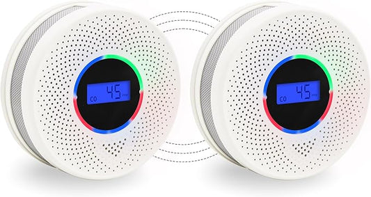 Kesymo 2Pack Upgraded Interlinked Smoke Carbon Monoxide Detector, Battery by Unknown
