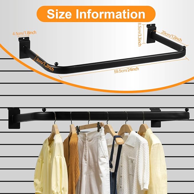 Polmart Slatwall Steel U-Shaped Hanger Rail - Image 3