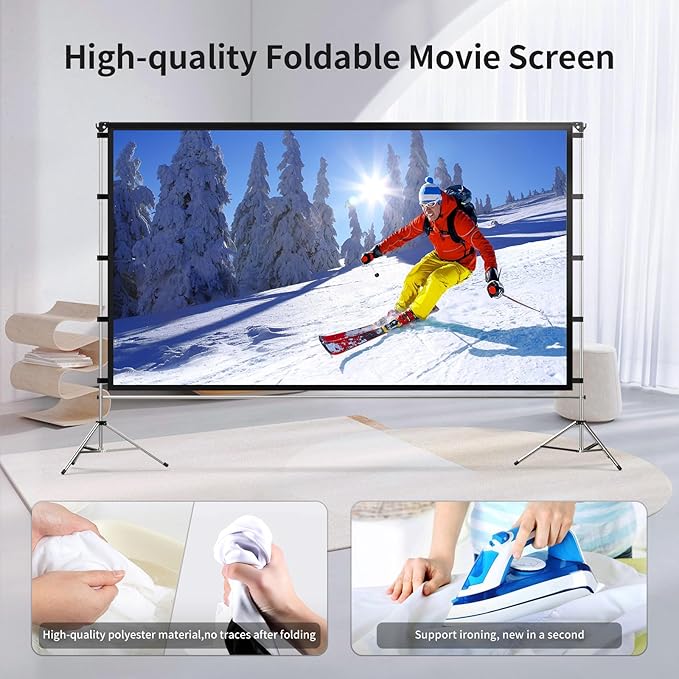 Projector Screen Outdoor, Vamvo Portable Projectors Screen - Image 2