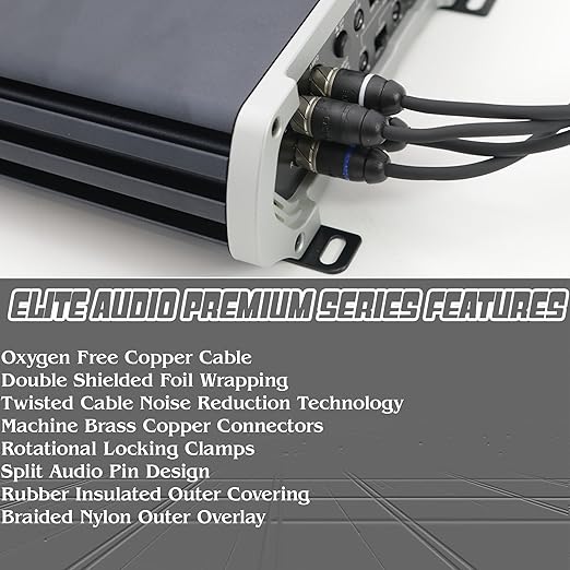 Elite Audio Premium Series 20ft. 6-Channel Car Audio RCA Cable – Double Shielded - Image 2