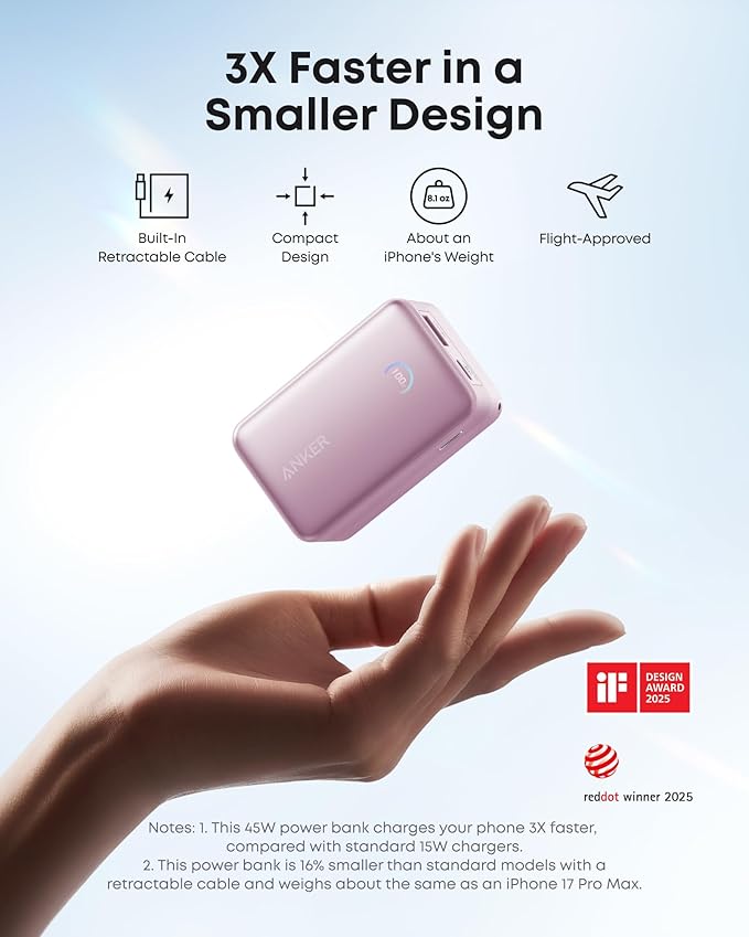 Anker Nano Portable Charger, 000mAh 45W Max Compact Power Bank, Travel - Image 4
