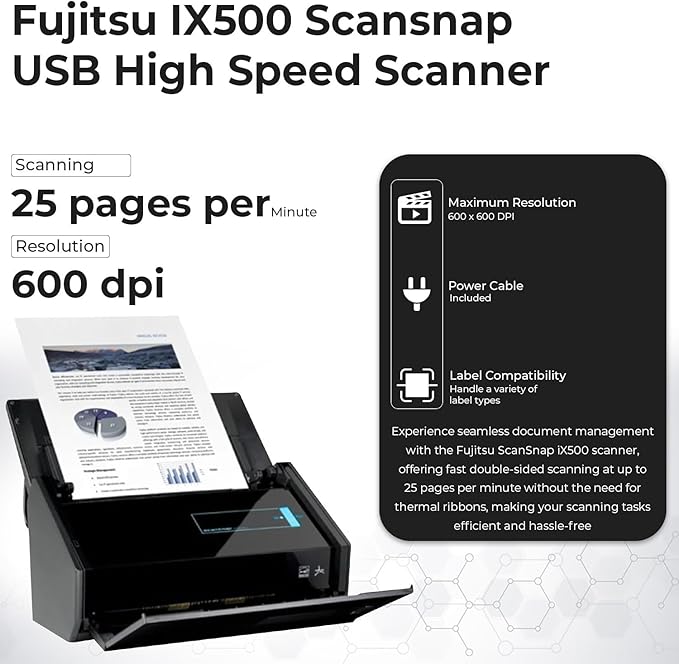 IX500 Scansnap Receipt Scanner - Image 3
