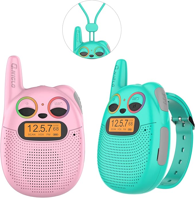 Qniglo Walkie Talkies for Kids Rechargeable 2 Pack, Wrist Watch Walkie Talkies by QNIGLO