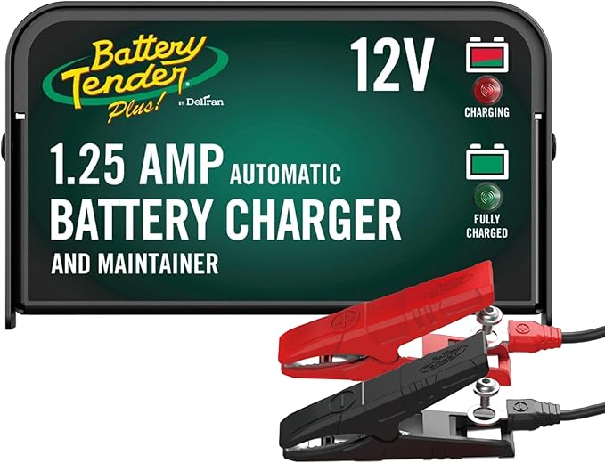 Battery Tender Plus 12V 1.25 AMP Car & Motorcycle Battery Charger and Maintainer by BatteryTender