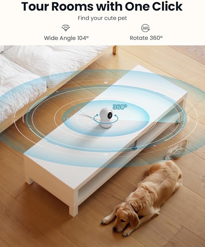 ieGeek 2K Indoor Home Security Cameras，360° Pet Camera - Image 3