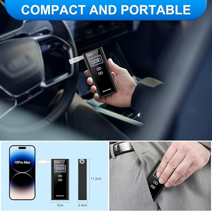 Homealexa Portable Breath Alcohol Monitor – Personal-Use LCD Breath Checker - Image 5