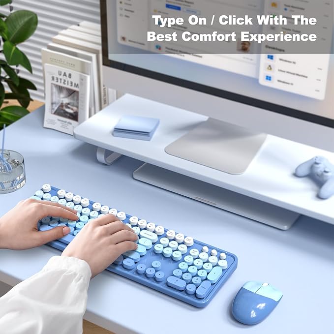 MOFII Wireless Keyboard and Mouse Combo, Full Size 2.4G Plug and Play - Image 3