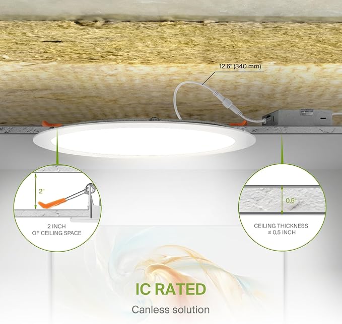 ASD 4 Pack 11/12 Inch LED Recessed Lighting 24W, 5 CCT 2700K-5000K CRI90+ - Image 7