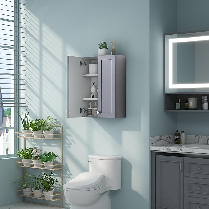 Bathroom Wall Cabinet, Over The Toilet Storage Cabinet, 19 x 27 inch Medicine - Image 8