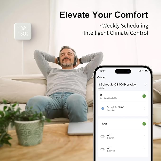 WOOX Smart Air Conditioner & Heater Pump Controller, WiFi IR Remote Control - Image 7