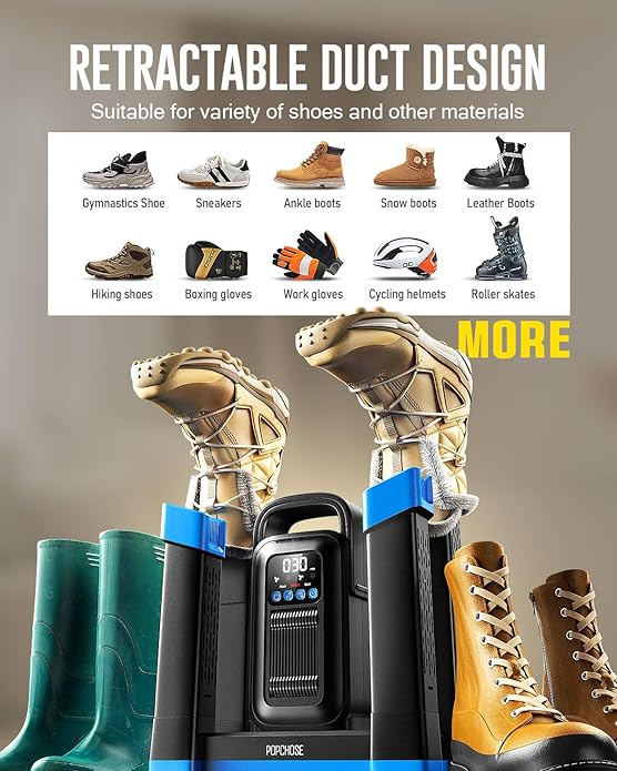 POPCHOSE Heavy-Duty Boot Dryer, Upgraded Shoe Dryer Helps Reduce Odor, Glove & - Image 3