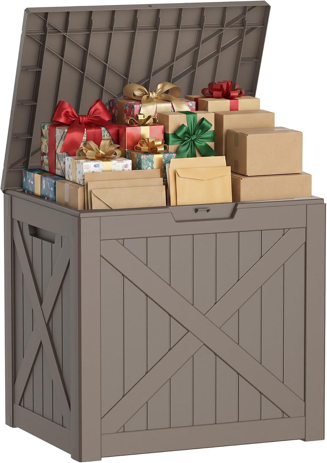 40 gal outdoor storage box waterproof lockable deck, main product view