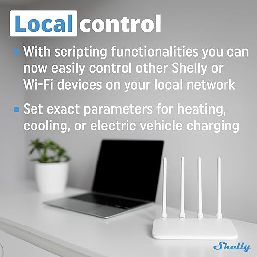 Shelly Pro 3EM | Wi-Fi & LAN, 3-Phase Smart Energy Meter | 2-Way Consumption | - Image 2