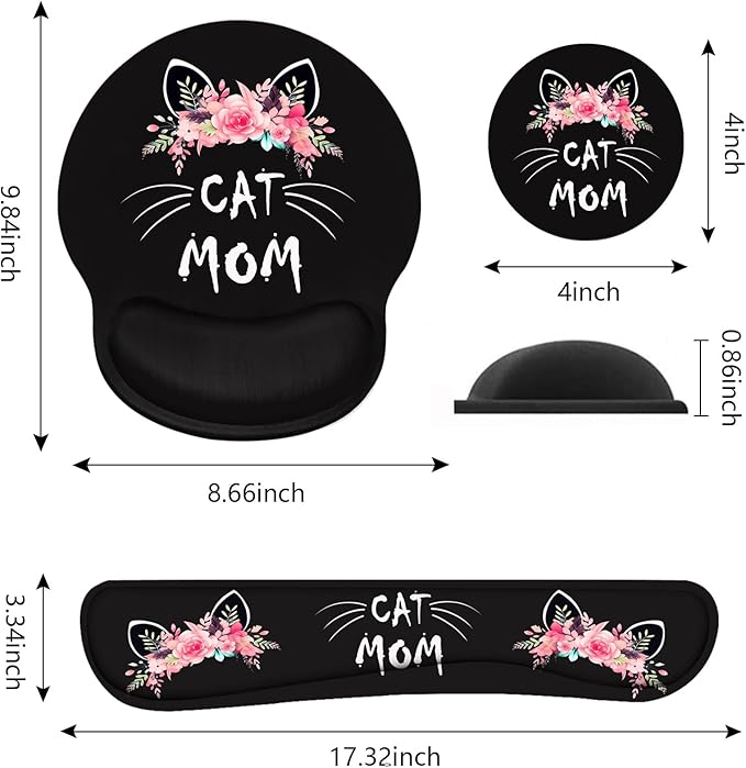 Keyboard Wrist Rest and Mouse Pad Wrist Support Set - Image 3