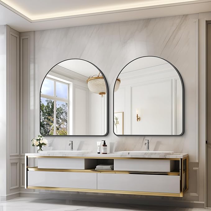 Arched Bathroom Mirror, Wall Mounted Mirror, Living Room, Vertically Hanging - Image 8
