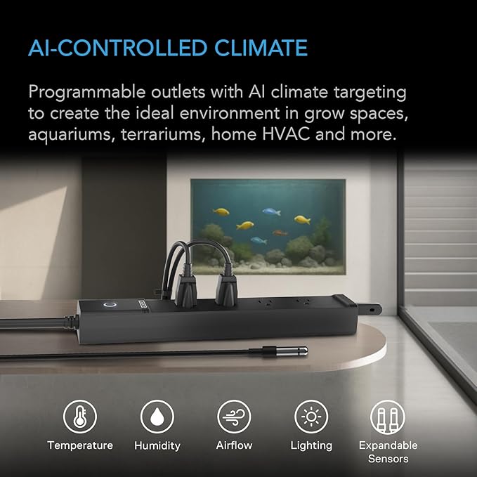 AC Infinity Outlet AI, Environment Controller, Smart WiFi Power Strip, - Image 2