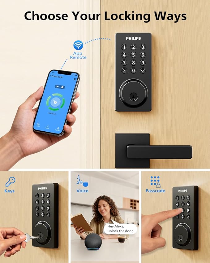 Philips Wi-Fi Smart Door Lock, Keyless Entry Door Lock - Image 4