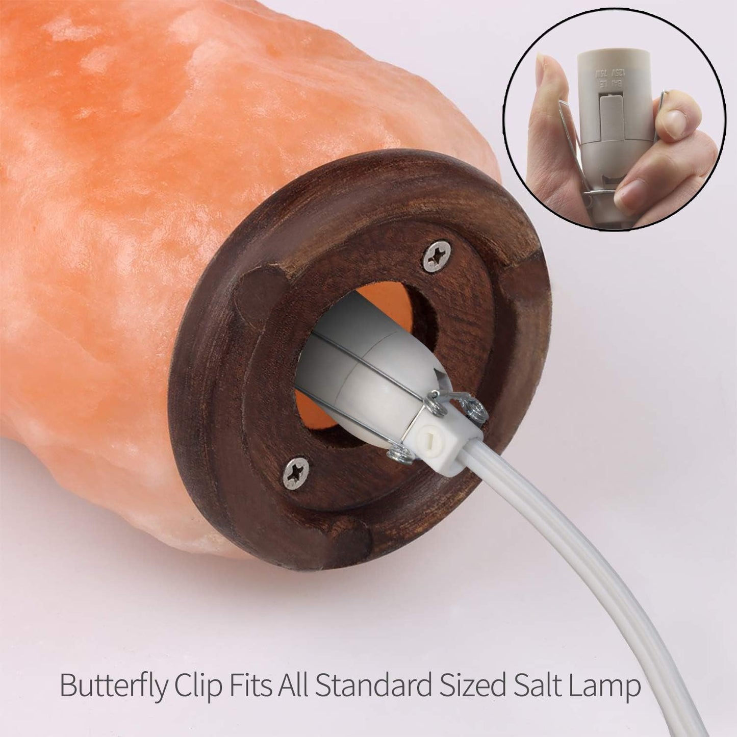 Salt Lamp Cord with Dimmer Control, Betus [Original Replacement] Power Cord with Dim Switch & Clip for All Himalayan Crystal Salt Lamps - UL Listed 6 Feet Long 110V US Standard