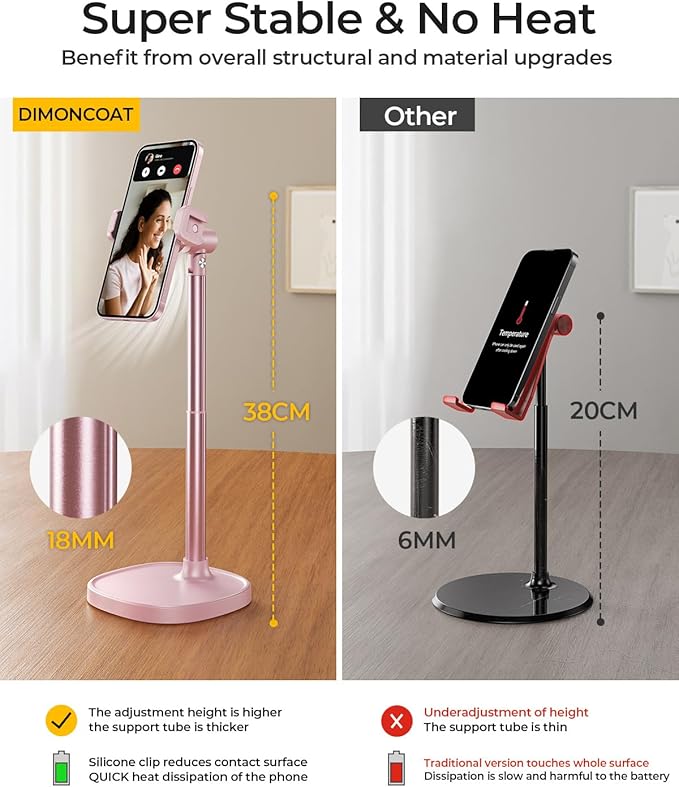 DIMONCOAT Cell Phone Stand for Desk, Stocking Stuffers Gifts for Teens Girls - Image 3