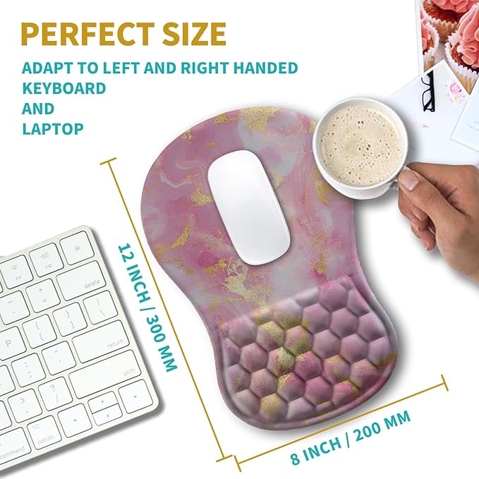 Hokafenle Ergonomic Mouse Pad Wrist Support, Wrist Rest Mousepad - Image 3