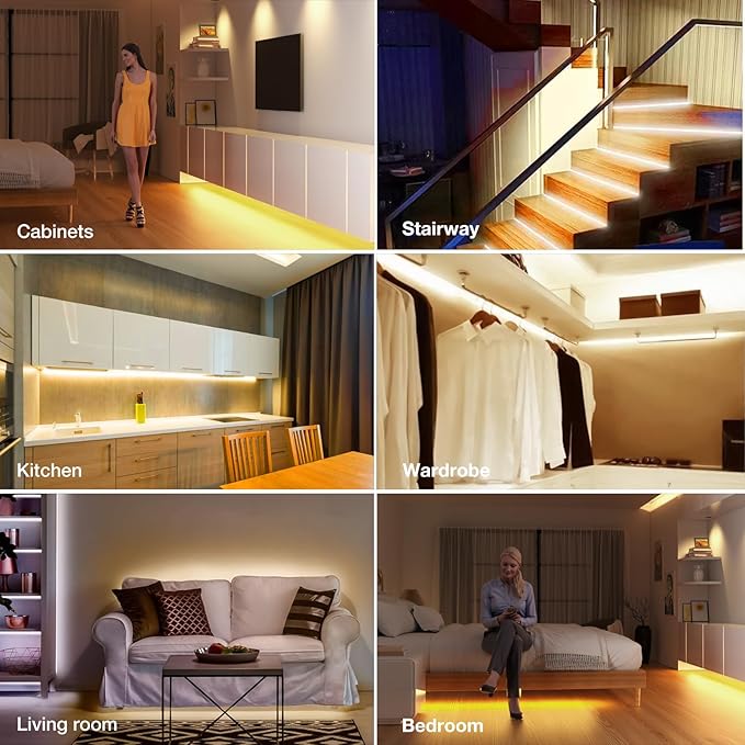 Sensky 19.7ft/6m Motion Activated LED Strip Light Kit Flexible LED Strip Motion - Image 7
