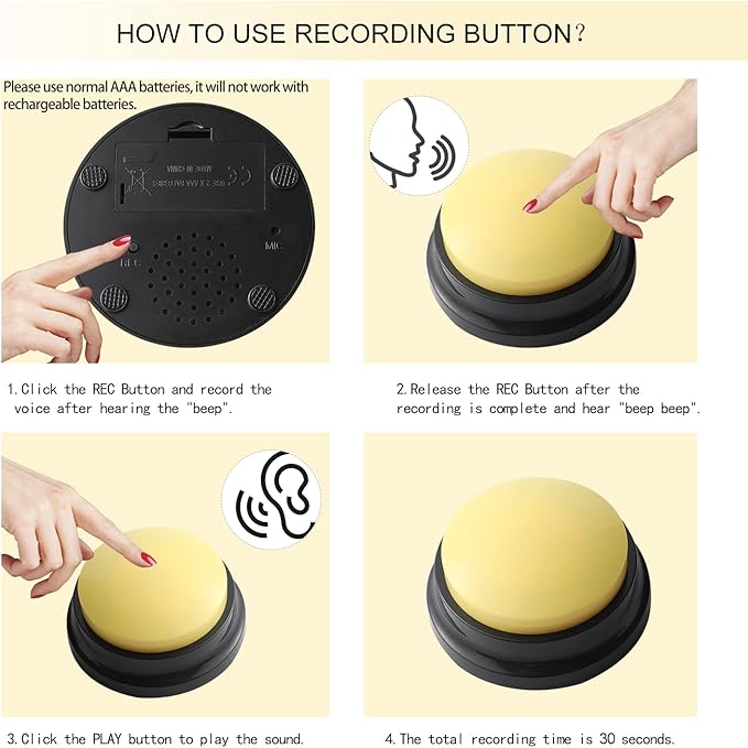 Voice Recording Button, Dog Buttons - Image 4