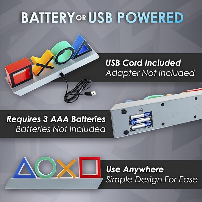 Paladone Playstation Heritage Icons Light, Desktop Game Room Lighting - Image 3