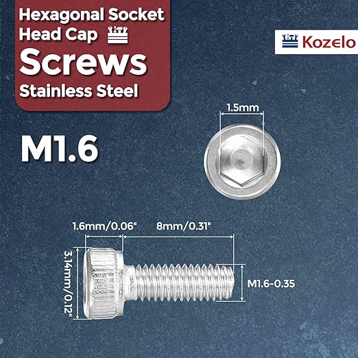Kozelo 100pcs Socket Head Cap Screws - Image 2