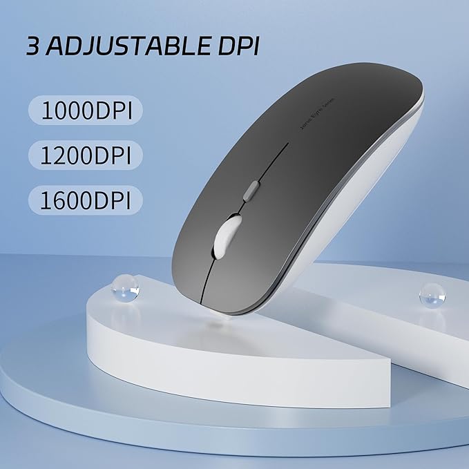 Uciefy Q5 Slim Rechargeable Wireless Mouse, 2.4G Portable Optical Silent Ultra - Image 4