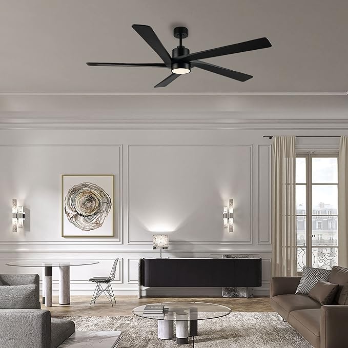 WINGBO 54" DC Ceiling Fan with Lights, 5 Carved Solid Wood Blades, 6-Speed - Image 9