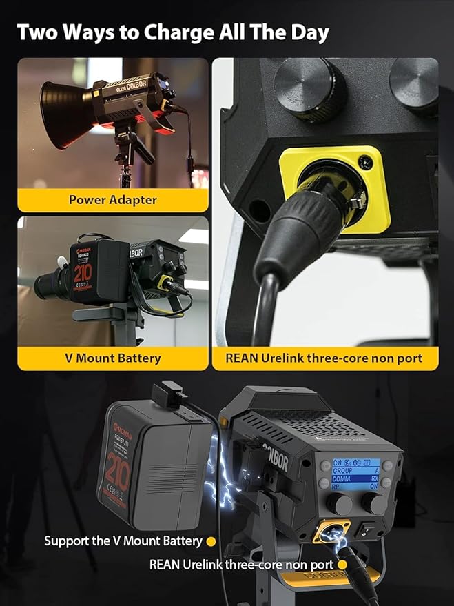 Video Light, COLBOR CL220M 220W Continuous Lighting 2700-6500K CRI96+ 58 - Image 5