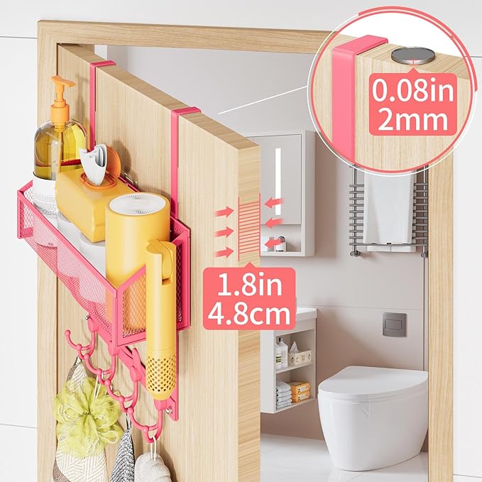 Kaiferty Over The Door Hooks Organizer, Coat Rack Over The Door Storage Hanger - Image 5