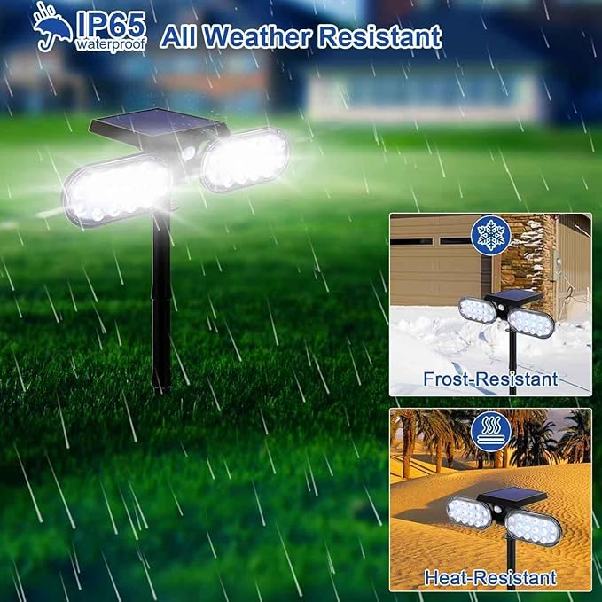EMANER Motion Solar Lights Outdoor, Solar Floodlight, Stay On or Motion Sensor - Image 6