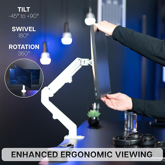 VIVO Heavy Duty Single Monitor Tension Arm - Image 5
