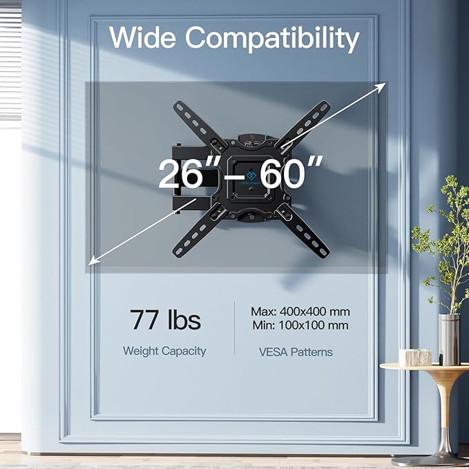 PERLESMITH Full Motion TV Wall Mount - Image 2