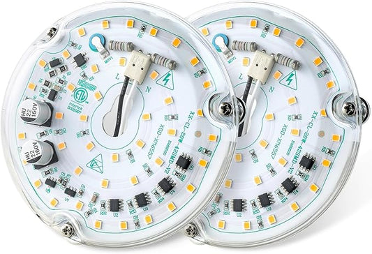 HAOLEDI 2 Pack 4'' 20W LED Ceiling Fan Light Retrofit Kit, Ceiling Light by HAOLEDI