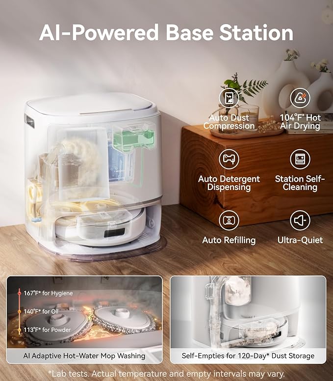 NARWAL Freo Z10 Robot Vacuum and Mop Combo, Tangle Free Robot Mop, 000Pa Suction - Image 4