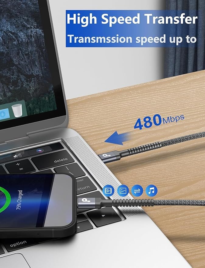 Extra Long USB A to USB C Cable 15FT, USB C Cable Fast Charging, Upgraded Extra - Image 4