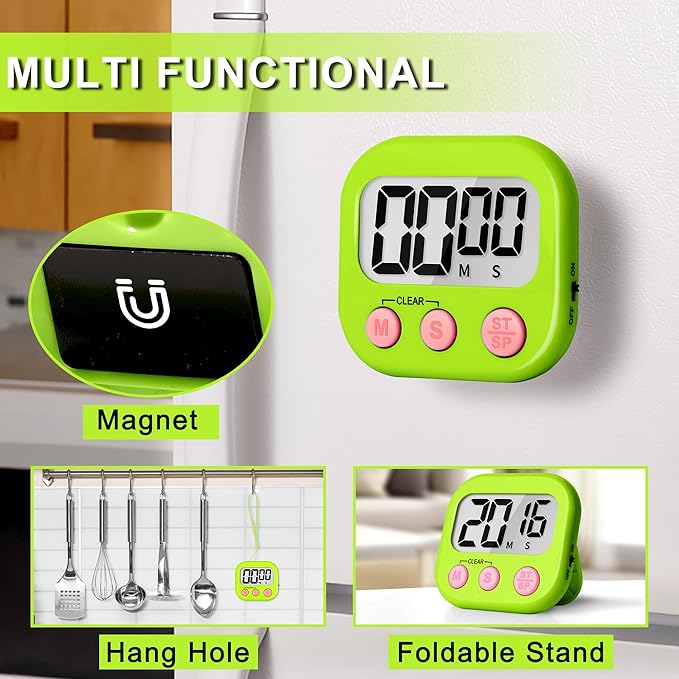 ZILLEEN Classroom Timer for Kids Teachers 6 Pack Digital Timers - Image 3