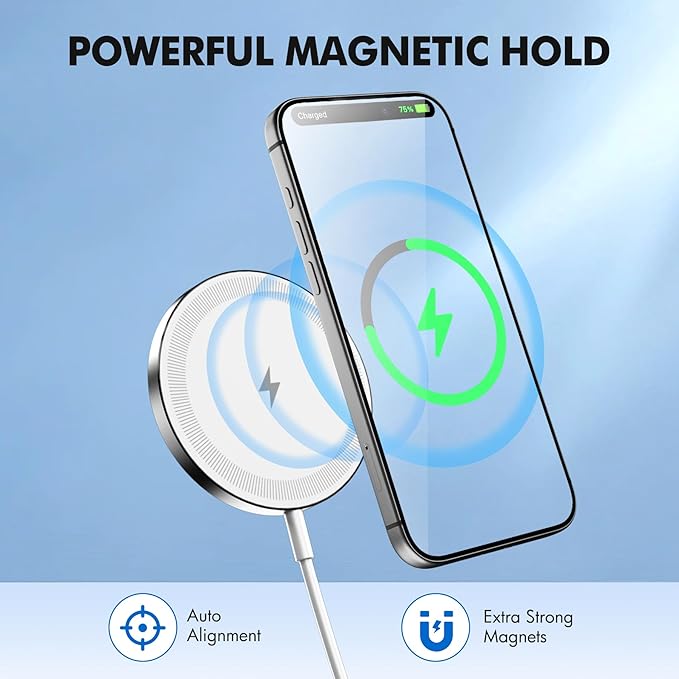 3Pack Magnetic Wireless Charging Pad: 15W Fast Qi Wireless Charger - Image 4