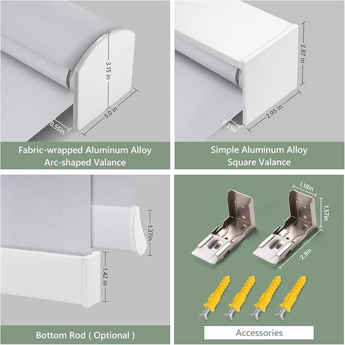ZSHINE Motorized Blackout Window Blinds Customize Width Remote Control - Image 5