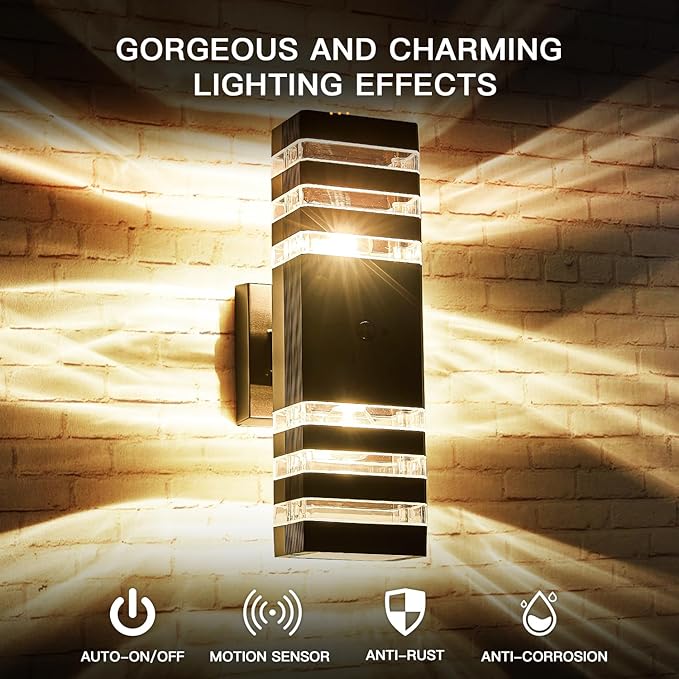 2 Pack Oil Rubbed Bronze Outdoor Wall Lights Fixtures - Image 9