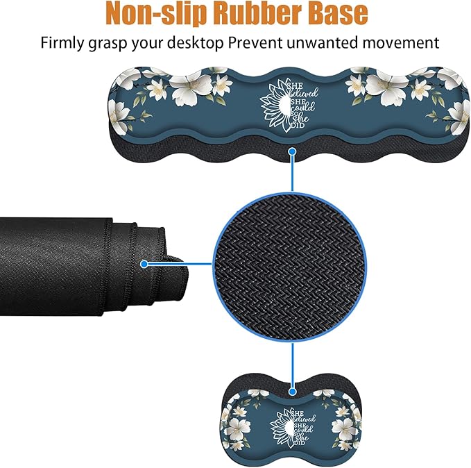 Ergonomic Keyboard Wrist Rest & Mouse Pad Wrist Rest Set, She Believed She - Image 4