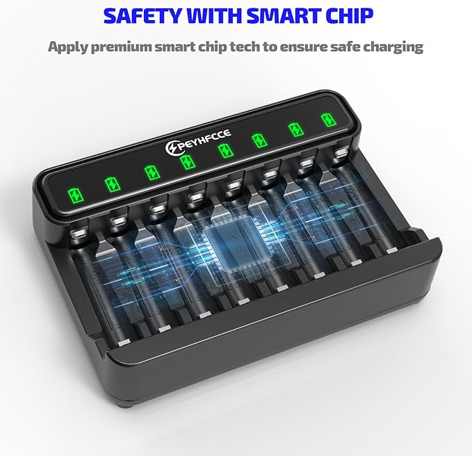 PEYHFCCE AA AAA 8 Bay Battery Charger - Image 7