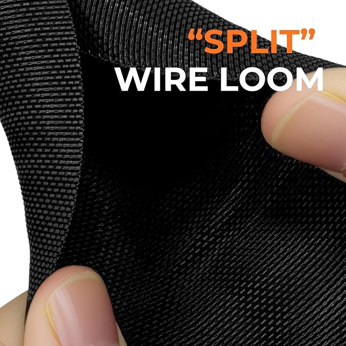 HOLED 5/16 inch Split Braided Cable Management Sleeve - Image 3