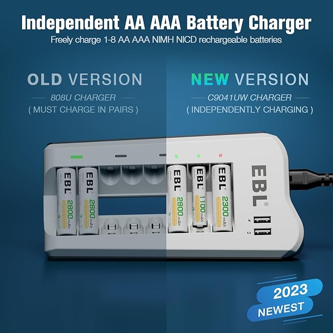 EBL Battery Charger and Rechargeable Batteries AA AAA - Image 2