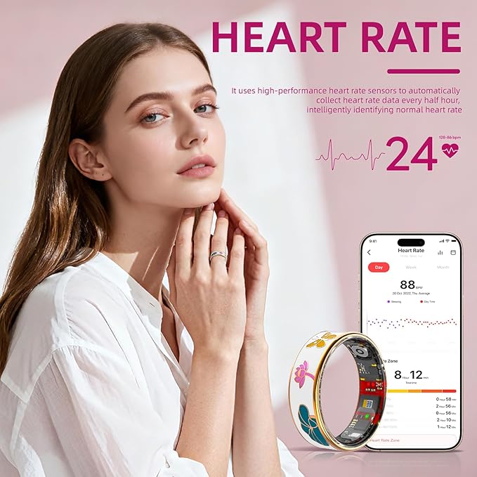 Smart Ring Health Tracker, Men & Women, Featuring a Heart Rate Monitor - Image 4
